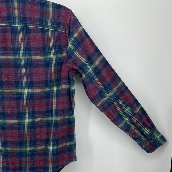 Abercrombie & Fitch Casual Blue and Red Plaid Flannel Shirt Size XSmall - Picture 8 of 11